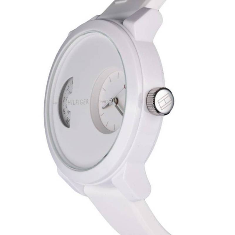 Tommy Hilfiger Denim White Dial White Rubber Strap Watch for Men - 1791558 Buy Now By Tommy Hilfiger
