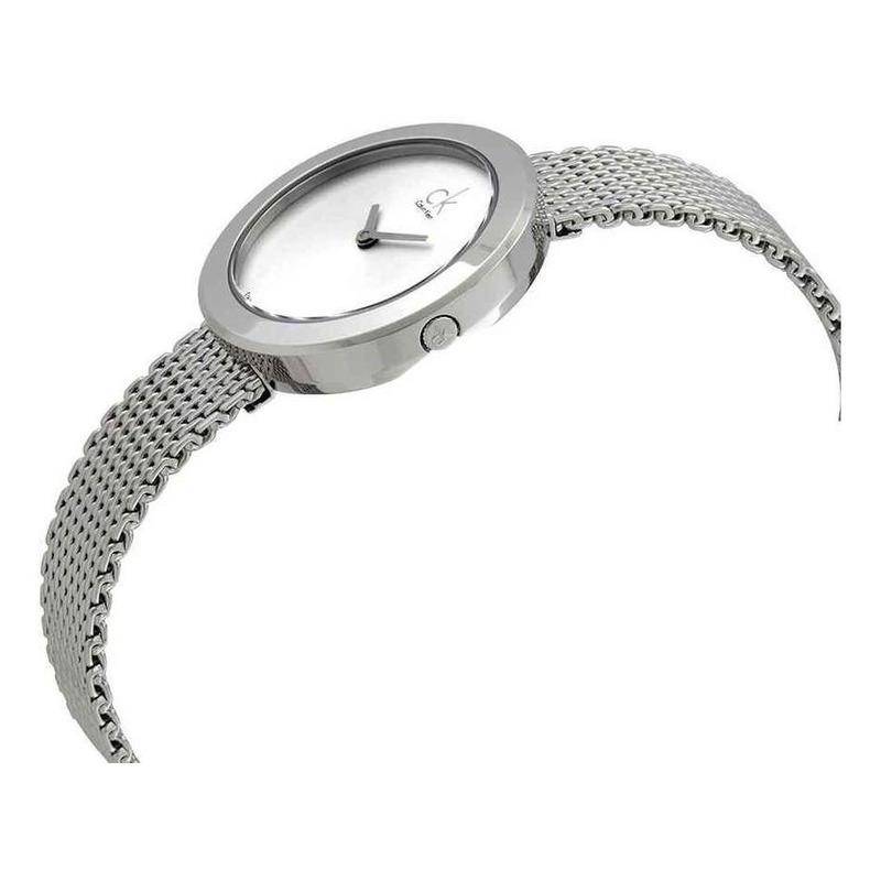Calvin Klein Firm White Dial Silver Mesh Bracelet Watch for Women - K3N23126 Buy Now By Calvin Klein