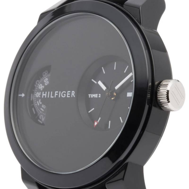 Tommy Hilfiger Denim Black Dial Black Rubber Strap Watch for Men - 1791555 Buy Now By Tommy Hilfiger