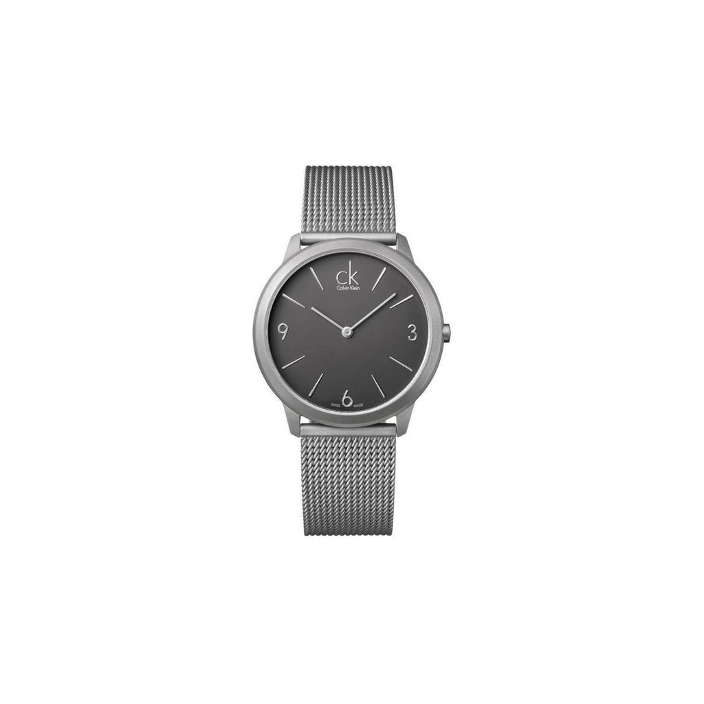 Calvin Klein Minimal Grey Dial Silver Mesh Bracelet Watch for Men - K3M51154 Buy Now By Calvin Klein