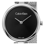 Calvin Klein Authentic Black Dial Silver Mesh Bracelet Watch for Women - K8G23121 Buy Now By Calvin Klein