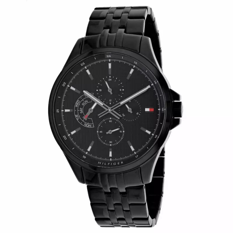 Tommy Hilfiger Shawn Quartz Black Dial Black Steel Strap Watch for Men - 1791611 Buy Now By Tommy Hilfiger