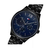Tommy Hilfiger Damon Quartz Chronograph Blue Dial Black Steel Strap Watch for Men - 1791454 Buy Now By Tommy Hilfiger