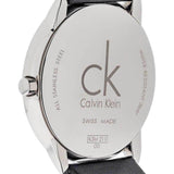 Calvin Klein Minimal Silver Dial Black Leather Strap Watch for Men - K3M211CY Buy Now By Calvin Klein