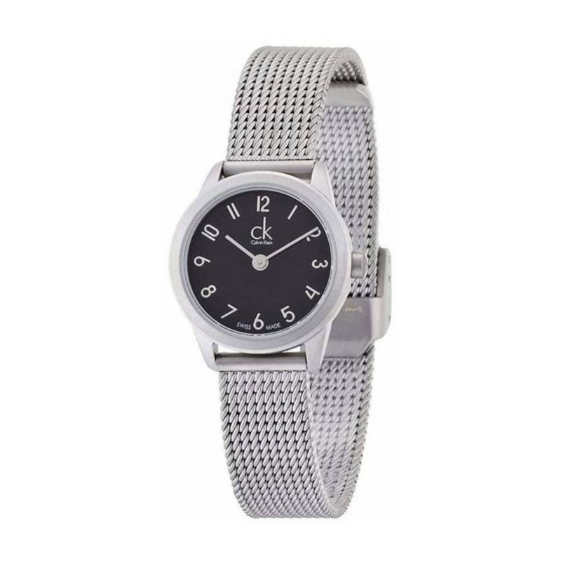 Calvin Klein Minimal Black Dial Silver Mesh Bracelet Watch for Women - K3M53151 Buy Now By Calvin Klein