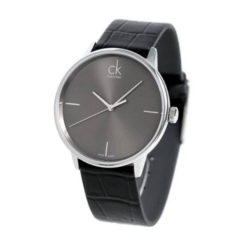 Calvin Klein Grey Dial Black Leather Strap Watch for Women - K2Y2Y1CU Buy Now By Calvin Klein