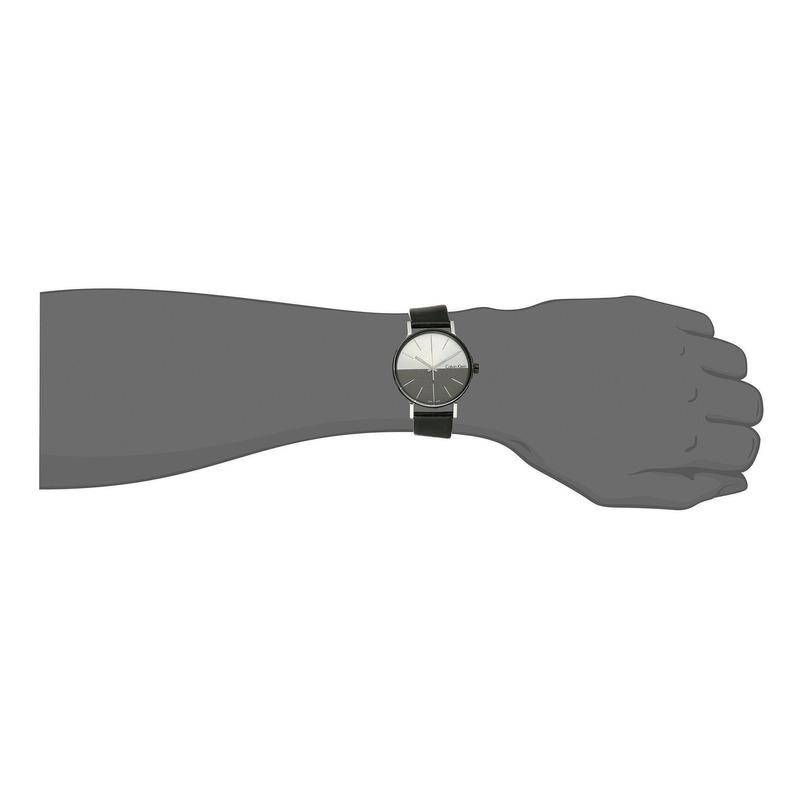 Calvin Klein Boost White Black Dial Black Leather Strap Watch for Men - K7Y21CCX Buy Now By Calvin Klein