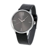Calvin Klein Grey Dial Black Leather Strap Watch for Women - K2Y2Y1CU Buy Now By Calvin Klein