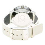 Calvin Klein Post Minimal Silver Dial White Leather Strap Watch for Men - K7621126 Buy Now By Calvin Klein