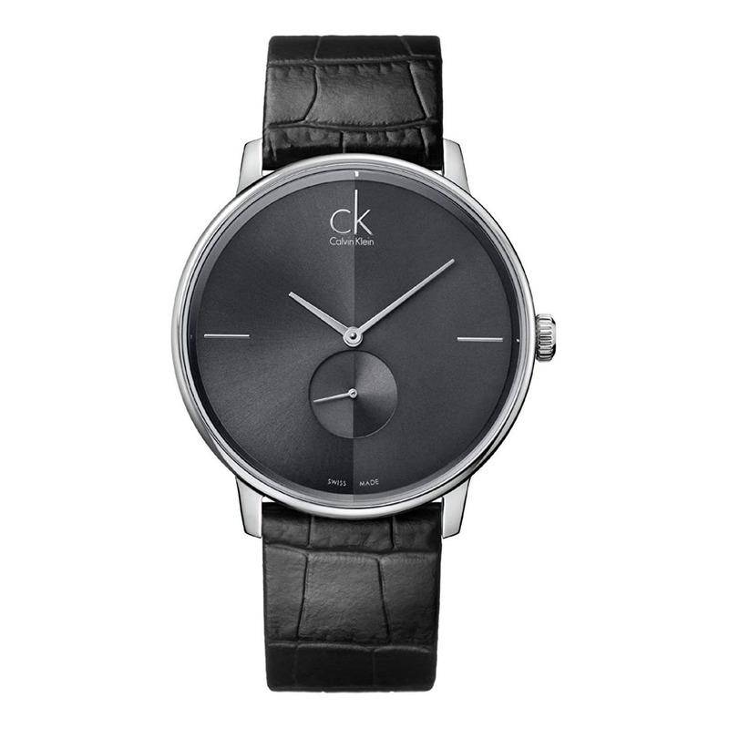 Calvin Klein Accent Black Dial Black Leather Strap Watch for Women - K2Y231C3 Buy Now By Calvin Klein