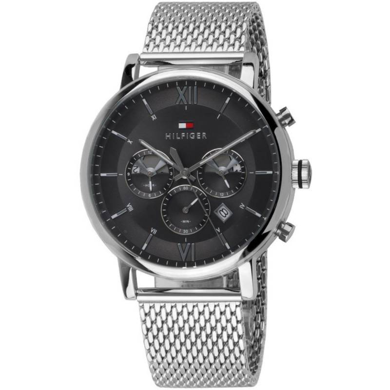 Tommy Hilfiger Evan Grey Dial Silver Mesh Bracelet Watch for Men - 1710396 Buy Now By Tommy Hilfiger