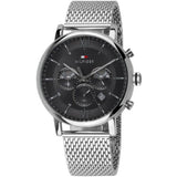 Tommy Hilfiger Evan Grey Dial Silver Mesh Bracelet Watch for Men - 1710396 Buy Now By Tommy Hilfiger