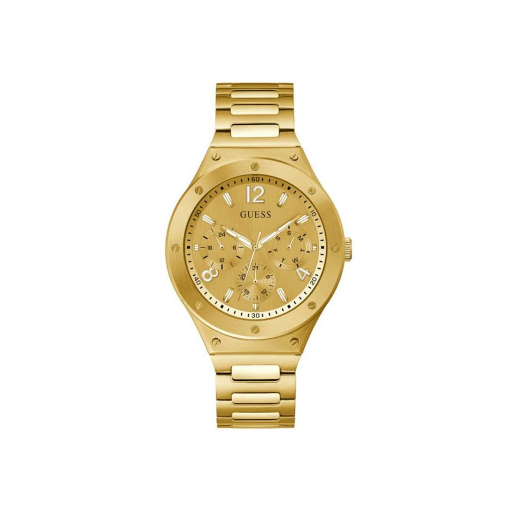 Guess Scope Gold Dial Gold Steel Strap Watch for Men - GW0454G2 Buy Now By Guess