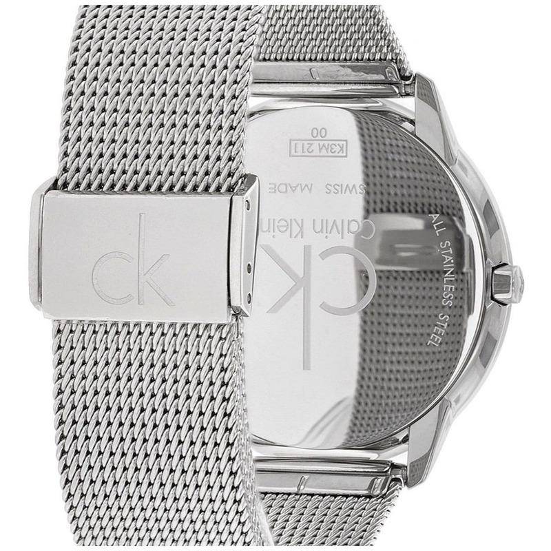 Calvin Klein Minimal Silver Dial Silver Mesh Bracelet Watch for Men - K3M211Y6 Buy Now By Calvin Klein