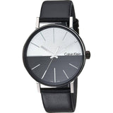 Calvin Klein Boost White Black Dial Black Leather Strap Watch for Men - K7Y21CCX Buy Now By Calvin Klein