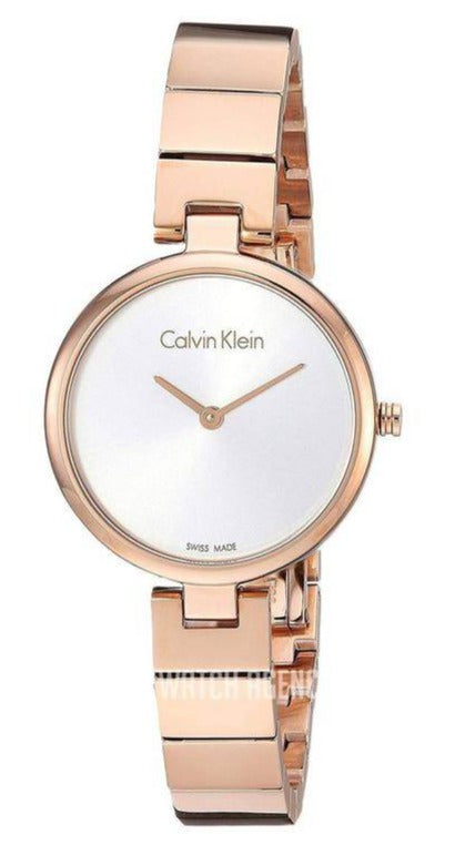 Calvin Klein Authentic White Dial Rose Gold Steel Strap Watch for Women - K8G23646 Buy Now By Calvin Klein