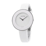 Calvin Klein Chic White Dial White Leather Strap Watch for Women - K7N23TK2 Buy Now By Calvin Klein