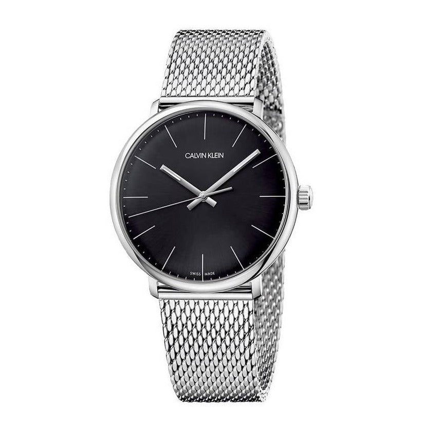 Calvin Klein High Noon Black Dial Silver Mesh Bracelet Watch for Men - K8M21121 Buy Now By Calvin Klein