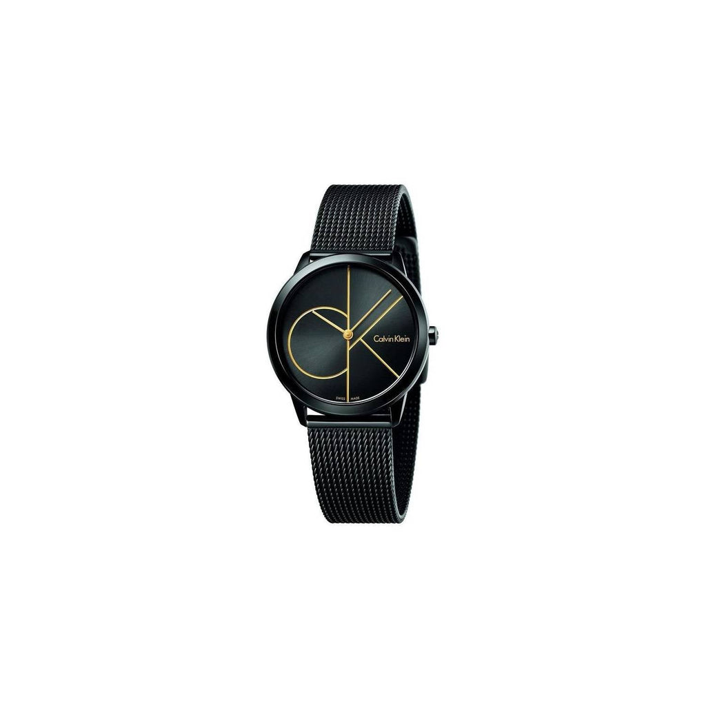 Calvin Klein Minimal Black Dial Black Mesh Bracelet Watch for Women - K3M224X1 Buy Now By Calvin Klein