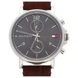 Tommy Hilfiger Daniel Grey Dial Brown Leather Strap Watch for Men - 1710416 Buy Now By Tommy Hilfiger