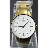 Calvin Klein Simplicity White Dial Gold Steel Strap Watch for Women - K4323212 Buy Now By Calvin Klein