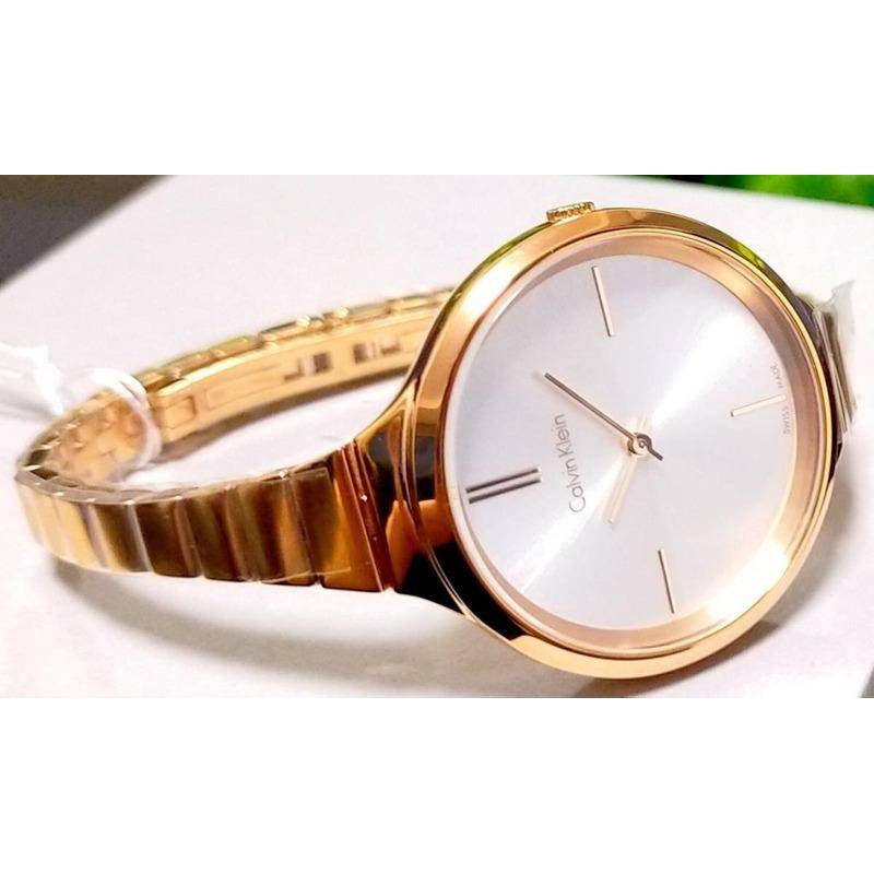 Calvin Klein Lively White Dial Rose Gold Steel Strap Watch for Women - K4U23626 Buy Now By Calvin Klein