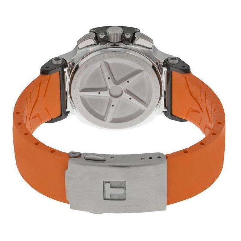 Tissot T Race Chronograph Black Dial Orange Rubber Strap Watch for Women - T048.217.27.057.00 Buy Now By Tissot