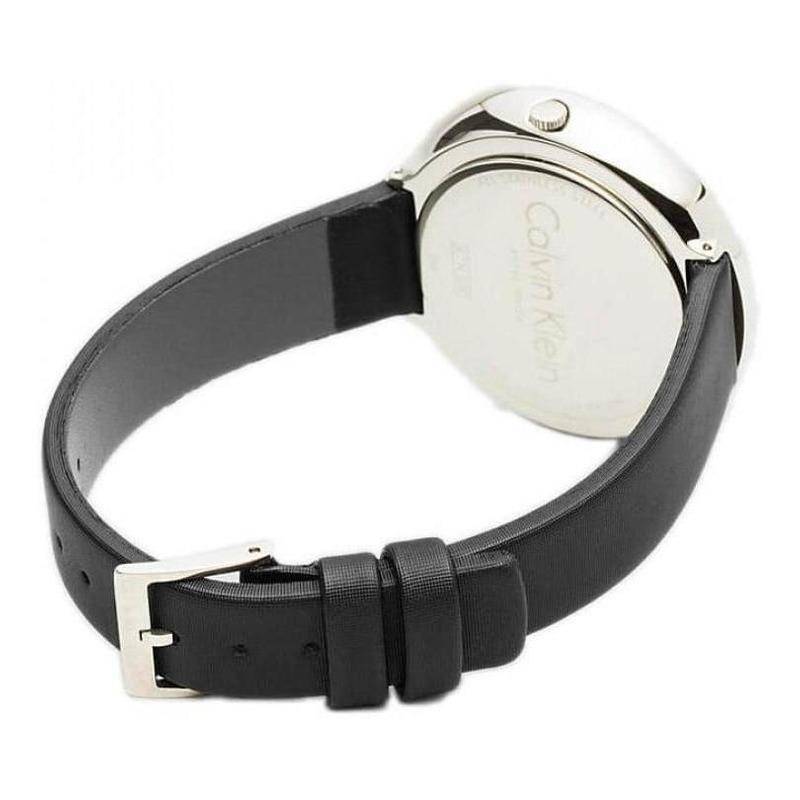 Calvin Klein Chic Black Dial Black Leather Strap Watch for Women - K7N23CB1 Buy Now By Calvin Klein