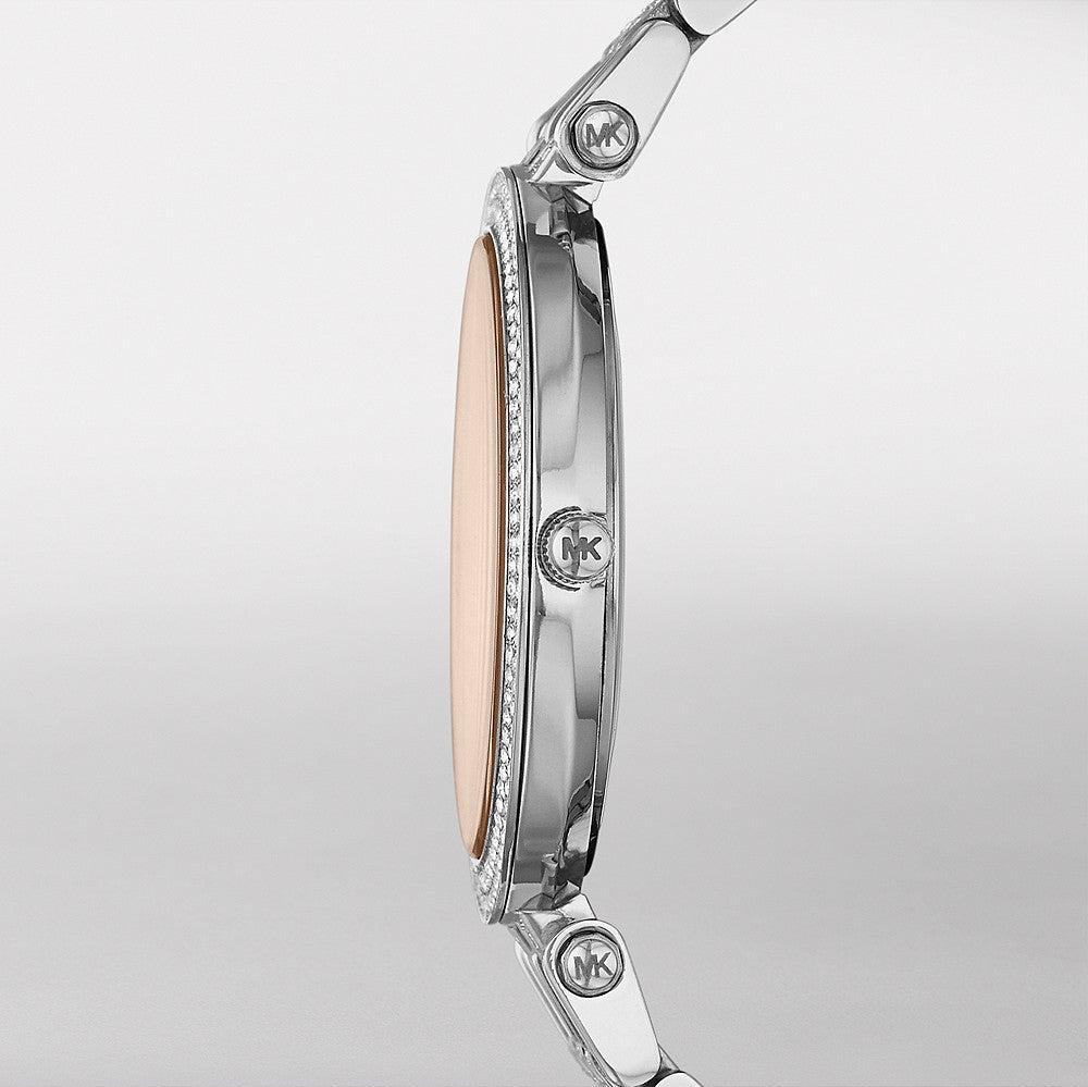 Michael Kors Darci Orange Dial Silver Stainless Steel Strap Watch for Women - MK3218 Buy Now By Michael Kors