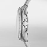 Fossil Cecile Chronograph Silver Dial Silver Steel Strap Watch for Women - AM4481 Buy Now By Fossil