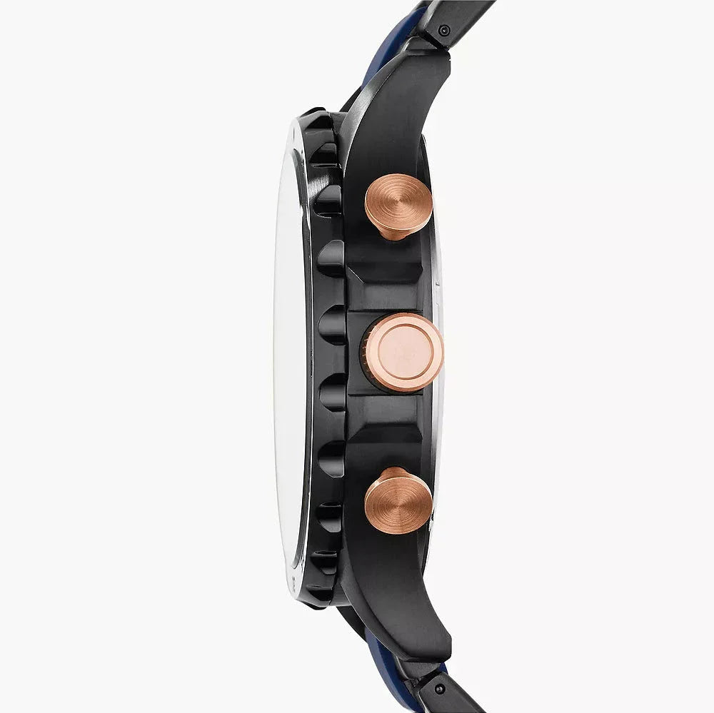 Fossil Nate Chronograph Blue Dial Two Tone Steel Strap Watch for Men - JR1494 Buy Now By Fossil