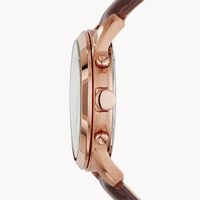 Fossil Grant Chronograph White Dial Brown Leather Strap Watch for Men - FS4991 Buy Now By Fossil