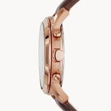 Fossil Grant Chronograph White Dial Brown Leather Strap Watch for Men - FS4991 Buy Now By Fossil