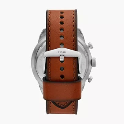 Fossil Bronson Chronograph Green Dial Brown Leather Strap Watch for Men - FS5738 Buy Now By Fossil