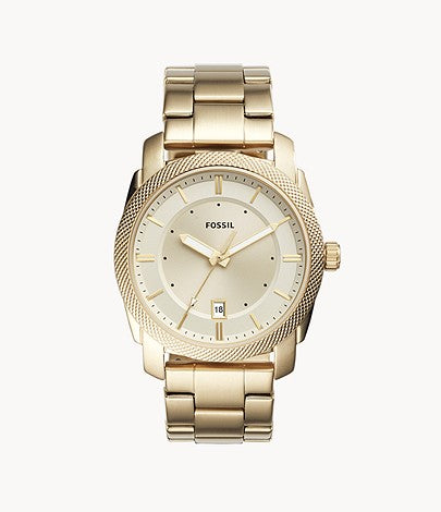 Fossil Machine Gold Dial Gold Steel Strap Watch for Men - FS5264 Buy Now By Fossil