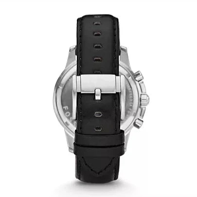 Fossil Townsman Multifunction Black Dial Black Leather Strap Watch for Men - FS5396 Buy Now By Fossil