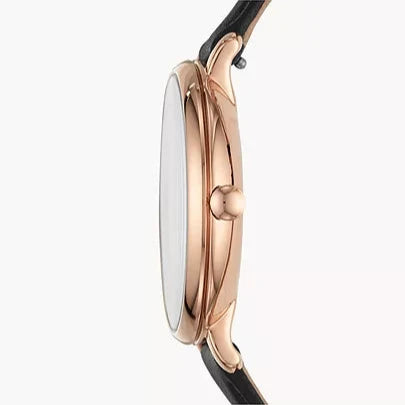 Fossil Jacqueline Mother of Pearl Dial Black Leather Strap Watch for Women - ES4535 Buy Now By Fossil