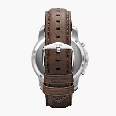 Fossil Grant Chronograph White Dial Brown Leather Strap Watch for Men - FS4735 Buy Now By Fossil