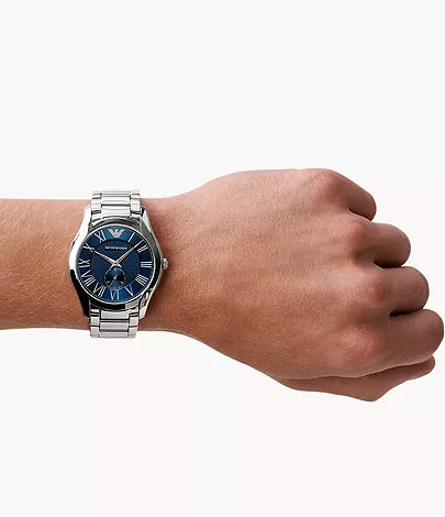 Emporio Armani Valente Quartz Blue Dial Silver Steel Strap Watch For Men - AR11085 Buy Now By Emporio Armani