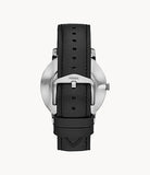 Fossil The Minimalist Carbon Series Black Dial Black Leather Strap Watch for Men - FS5497 Buy Now By Fossil