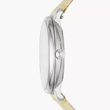Fossil Jacqueline Three-Hand White Dial Yellow Leather Strap Watch for Women - ES4812 Buy Now By Fossil