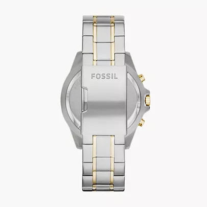 Fossil Garrett Analog Black Dial Two Tone Steel Strap Watch for Men - FS5771 Buy Now By Fossil