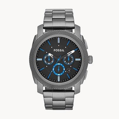Fossil Machine Chronograph Brown Dial Grey Steel Strap Watch for Men - FS4931 Buy Now By Fossil