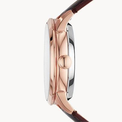 Fossil Townsman Beige Dial Brown Leather Strap Watch for Men - ME3105 Buy Now By Fossil