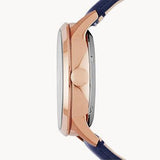 Fossil Townsman Twist Skeleton Blue Dial Blue Leather Strap Watch for Men - ME1138 Buy Now By Fossil