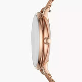 Fossil Jacqueline Three-Hand White Dial Rose Gold Mesh Bracelet Watch for Women - ES4534 Buy Now By Fossil