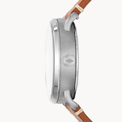 Fossil Commuter Automatic Skeleton Blue Dial Brown Leather Strap Watch for Men - ME3159 Buy Now By Fossil