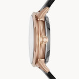 Fossil Townsman Automatic Black Dial Black Leather Strap Watch for Men - ME3170 Buy Now By Fossil