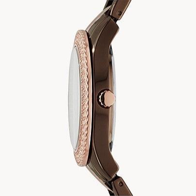 Fossil Stella Multifunction Brown Dial Two Tone Steel Strap Watch for Women - ES4079 Buy Now By Fossil