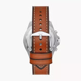 Fossil Garrett Chronograph Blue Dial Brown Leather Strap Watch for Men - FS5625 Buy Now By Fossil